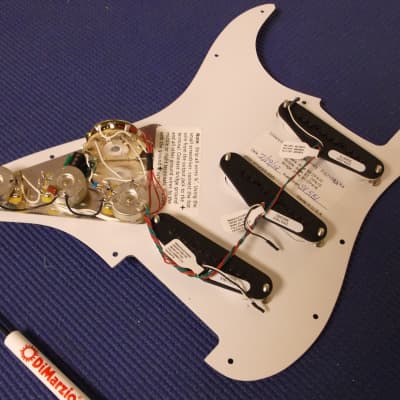 DiMarzio Loaded Area Pickguard For Fender Strat - WHITE image 2
