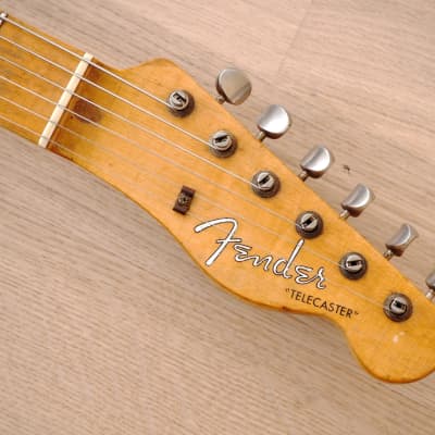 1958 Fender Telecaster Vintage Electric Guitar Blonde w/ Figured V Neck, Tweed Case image 4