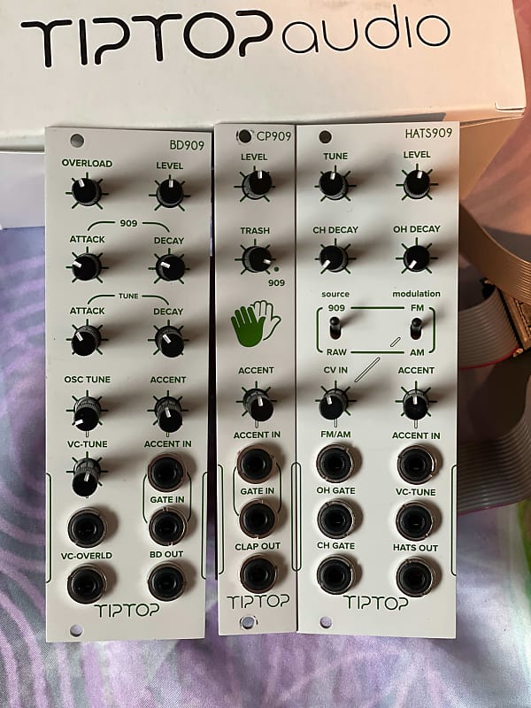 Tiptop Audio 808/909 50 off Bundle with 6 modules (909 Kick, Reverb