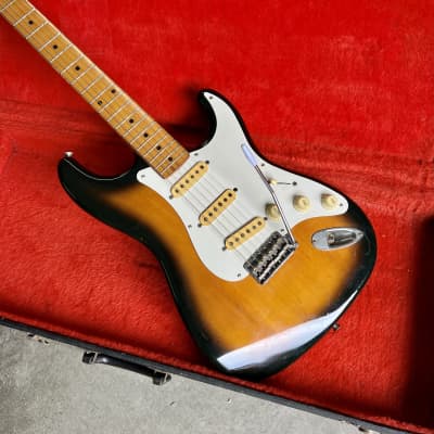 Fender Stratocaster ST-57 c 1980’s Sunburst original vintage H serial MIJ Japan E Jv image 2