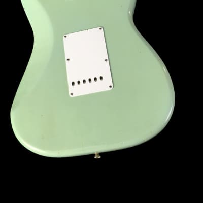 LEFTY! Vintage Fender Japan 1980s MIJ Surf Green MJT Nitro Lacquer Relic Guitar image 8