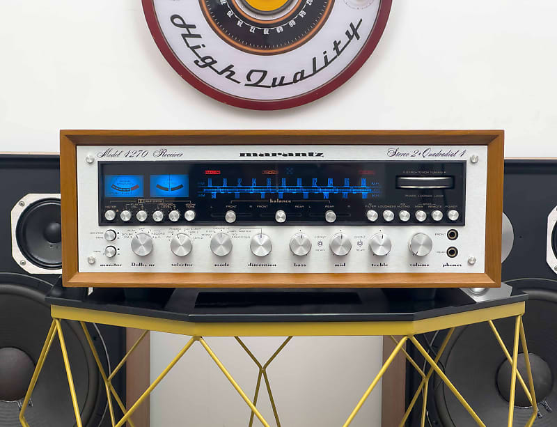 PERFECT MARANTZ 4270 RECEIVER + FREE 1 WOOD CASE – 1-YEAR WARRANTY  			