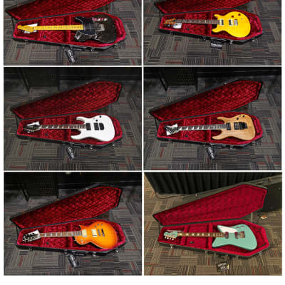 COFFIN CASES Model G-185R Electric Guitar Case Red Velvet Interior image 4