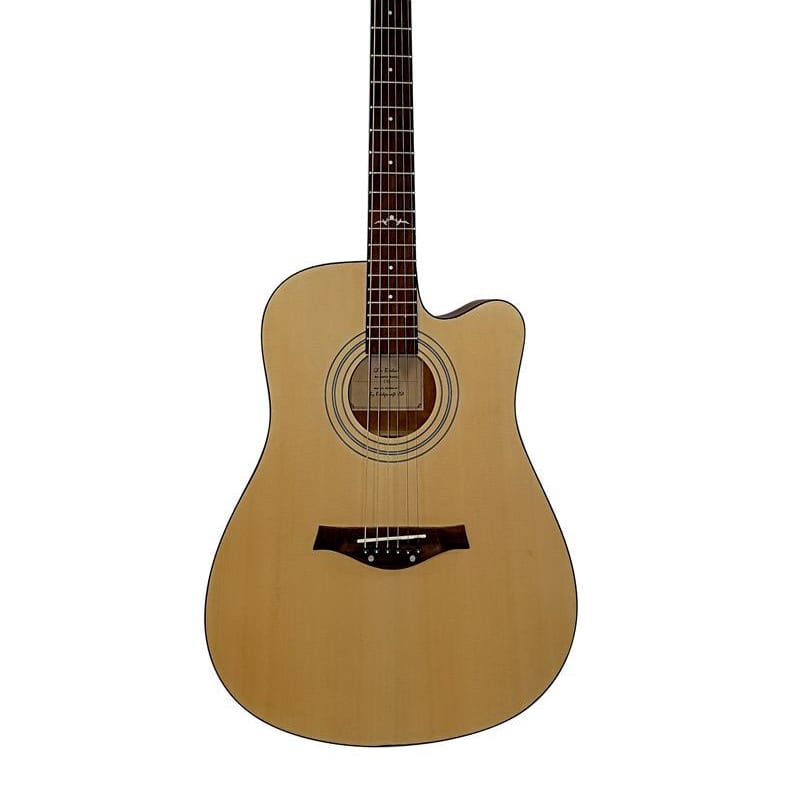Kona Guitars K2LN Left-Handed Thin Body Acoustic-Electric Guitar with  Spruce Top in High Gloss Finish, Natural 