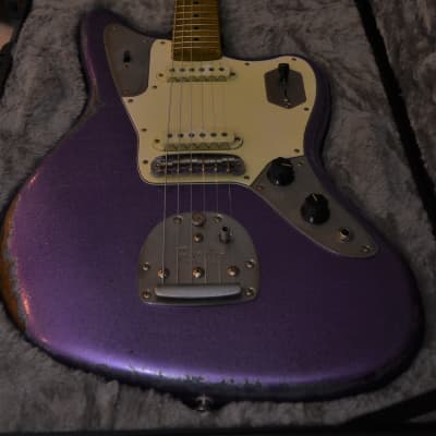 American Fender Jaguar Relic Custom Purple Sparkle image 8