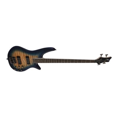 Jackson JS Series Spectra Bass JS3Q 4-String Electric Guitar with Laurel Fingerboard and Quilt Maple Top (Right-Handed, Amber Blue Burst) image 4