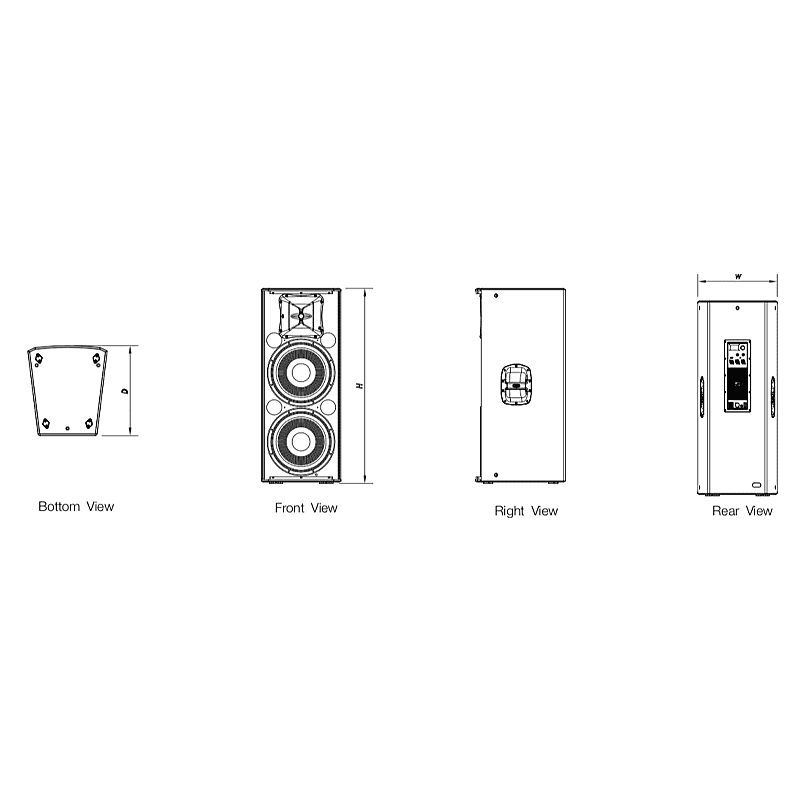 DAS Audio ACTION-525A Two-Way Dual 15 1000W Powered Portable PA Speaker  with DSP Processor