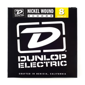 Dunlop DEN0838 Nickel-Plated Steel Electric Guitar Strings - Extra Light (8-38)