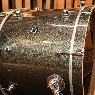 DW Performance Maple Pewter Sparkle Drum Set - 20,12,14,5.5x14 image 4