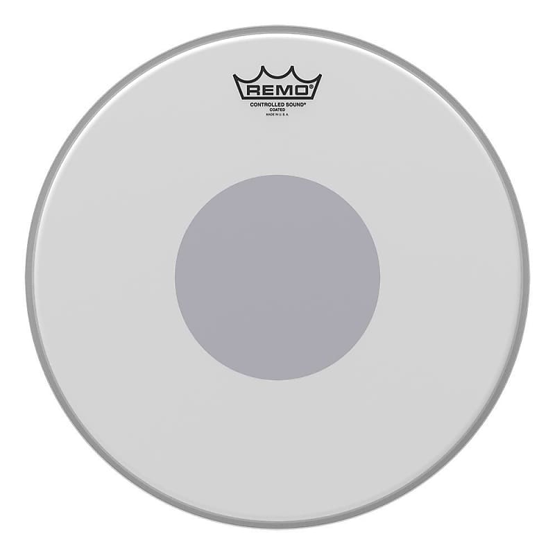 REMO CS011410 Controlled Sound Coated Black Dot Drumhead - Bottom Black Dot, 14" image 1