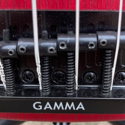 GAMMA Custom Bass Guitar P22-02, Alpha Model, Transparent Valencia Red Ash image 6