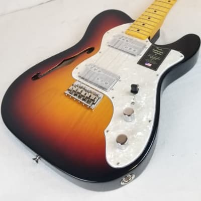 Fender American Vintage II 1972 Telecaster Thinline, Semi-Hollow Ash Body,Maple Fingerboard, 3-Color Sunburst, w/HSC image 6
