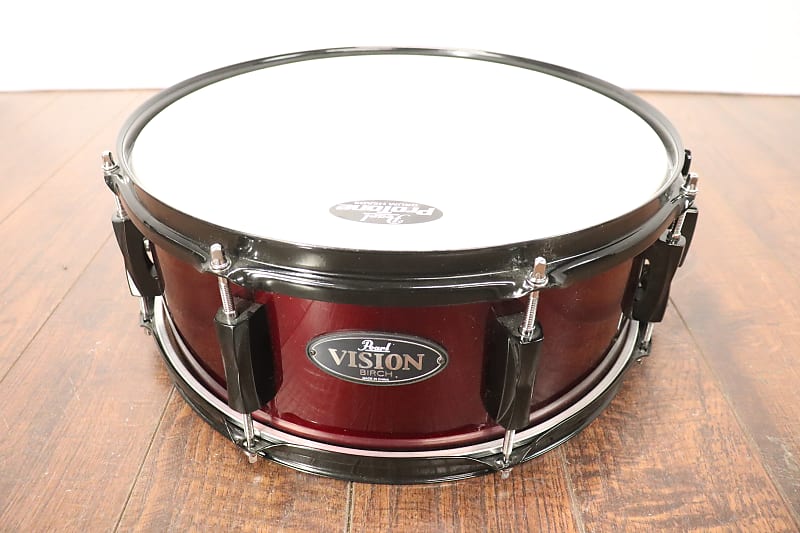 Pearl 5.5x14 Vision Birch Snare Drum Red | Reverb UK