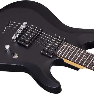 Schecter C-6 Deluxe Solid-Body Electric Guitar - Satin Black (430) image 3