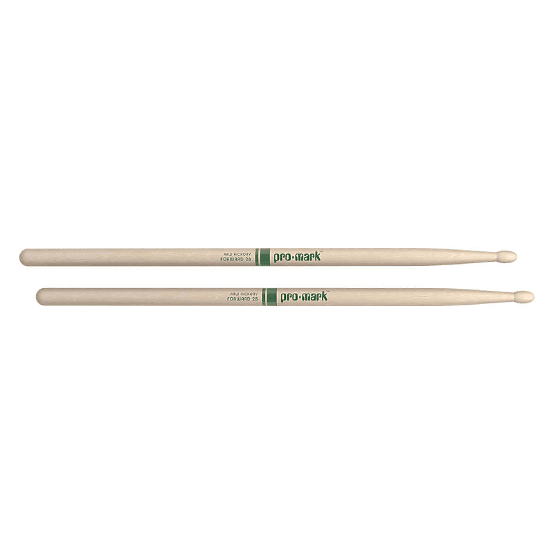 Promark Hickory 2B The Natural Wood Tip Drum Stick image 1