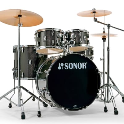Sonor AQX Stage Drum Set with Hardware, Midnight Sparkle image 1
