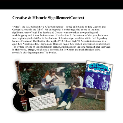 “Pattie” Historic Clapton, Harrison Owned/Played | Linked To Songwriting of Cream’s ‘Badge’, The Beatles ‘Here Comes The Sun’ | 1913 Gibson Style “O” Acoustic Guitar image 15