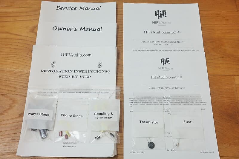 Fisher x100 restoration kit filter capacitor repair rebuild fix  			