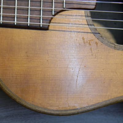 tolle vtg Klassikgitarre 4/4 Konzertgitarre Gitarre vollmassiv Deutschland ~1950 image 19