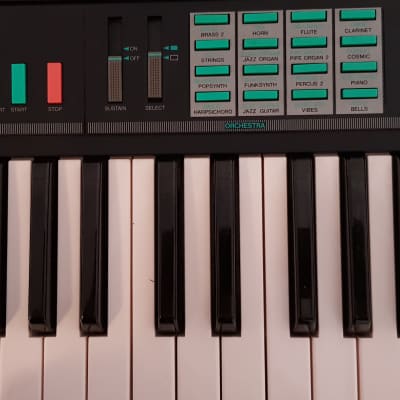 Cutie 80's Yamaha PSR-12 PortaTone Keyboard w/ full-sized keys, original stand image 5