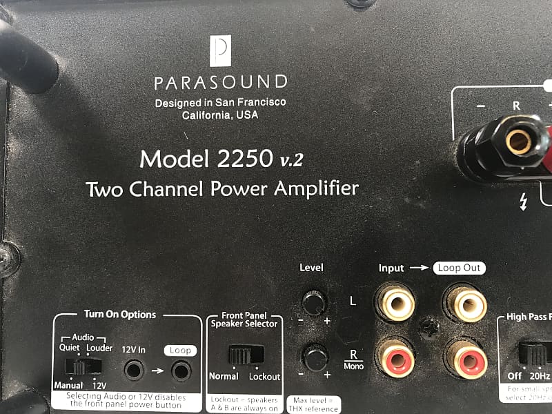 Parasound Model 2250 v.2 Two Channel Amplifier | Reverb