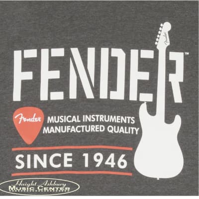 Fender Long-Sleeved Men Fender Industrial Logo Print T-Shirt 100% Cotton, Gray Extra Large image 6