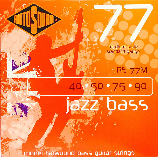 Rotosound RS77M Jazz Bass 77 Medium Scale Standard Flatwound Bass Strings 40-90 image 1