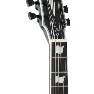 ESP EII EC7 Evertune Electric Guitar Black Satin with Case image 4