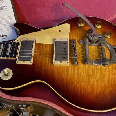 NEW ! 2024 Gibson Custom Les Paul Standard Reissue Limited Edition Murphy Lab Heavy Aged Brazilian Rosewood Board - Tom's Tri-Burst - Bigsby - Authorized Dealer - Only 8.5 lbs - G02390 image 20