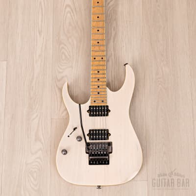 2017 Ibanez Prestige RG652AHML Left-Handed Antique White Blonde, Near-Mint w/ Case image 2