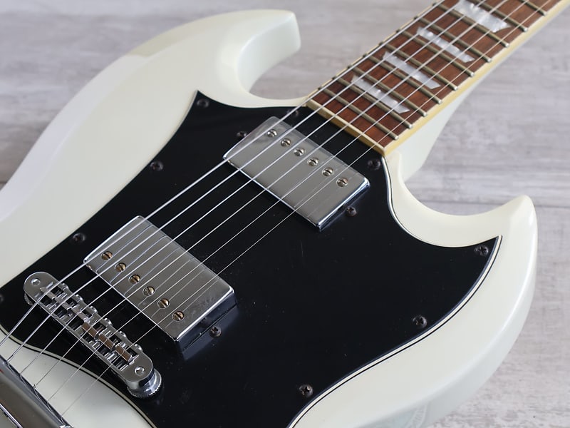 Blitz by Aria Pro II SG Double Cutaway (White) | Reverb
