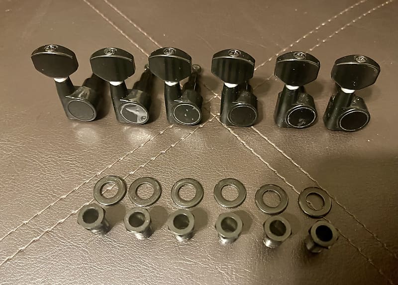 Ibanez Sealed Die-Cast Inline Non-staggered Tuner Set 2020 - Black image 1