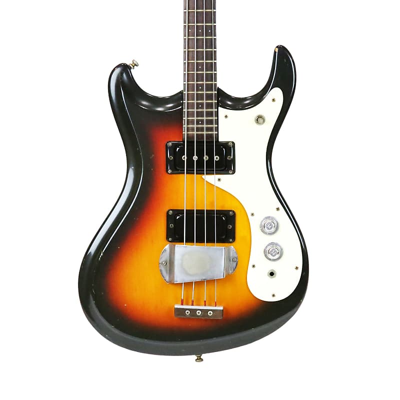 1966 Mosrite Short Scale Bass Prototype Vintage Rare Mk V Ventures Body 1-Of-A-Kind Custom 25” Scale Length Electric Bass Guitar w/ OHSC image 1