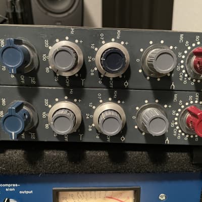 Neve 1066 Mic / Line Input Module with 3-Band EQ Stereo Pair 1970s - RAF Blue Grey image 1