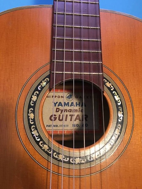 Yamaha Dynamic Guitar no 40 1960's Natural Wood
