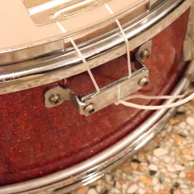 ZIM-GAR 5.5x14" Snare Drum Red Sparkle Vintage 1970's MIJ image 12