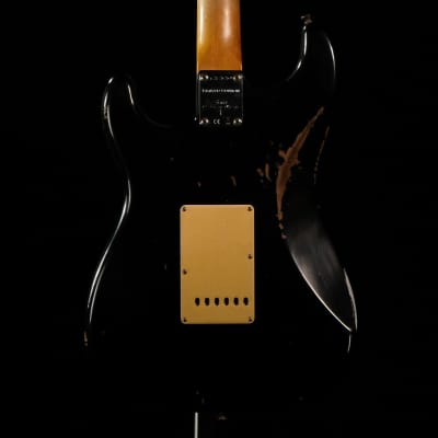 Fender Custom Limited Edition Roasted "Big Head" Stratocaster® Relic®-Rosewood Fingerboard-Aged Black image 4