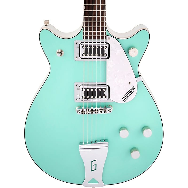 Gretsch Guitars G5237 Electromatic Double Jet FT Electric Guitar Surf Green and White image 1