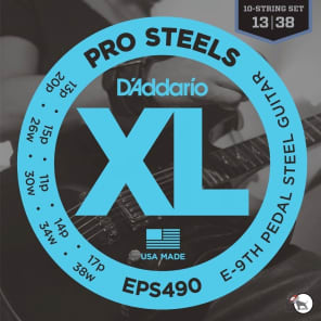 D'Addario EPS490 Pedal Steel Strings E-9th Standard