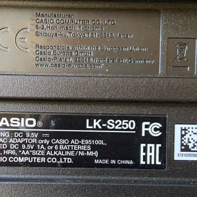 Casio LK-S250 Casiotone 61-Key Portable Keyboard 2019 - Present - Black image 3