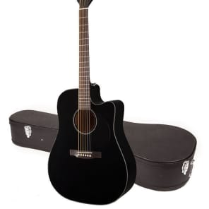 Takamine Jasmine Black Dreadnought Acoustic Electric Guitar Reverb