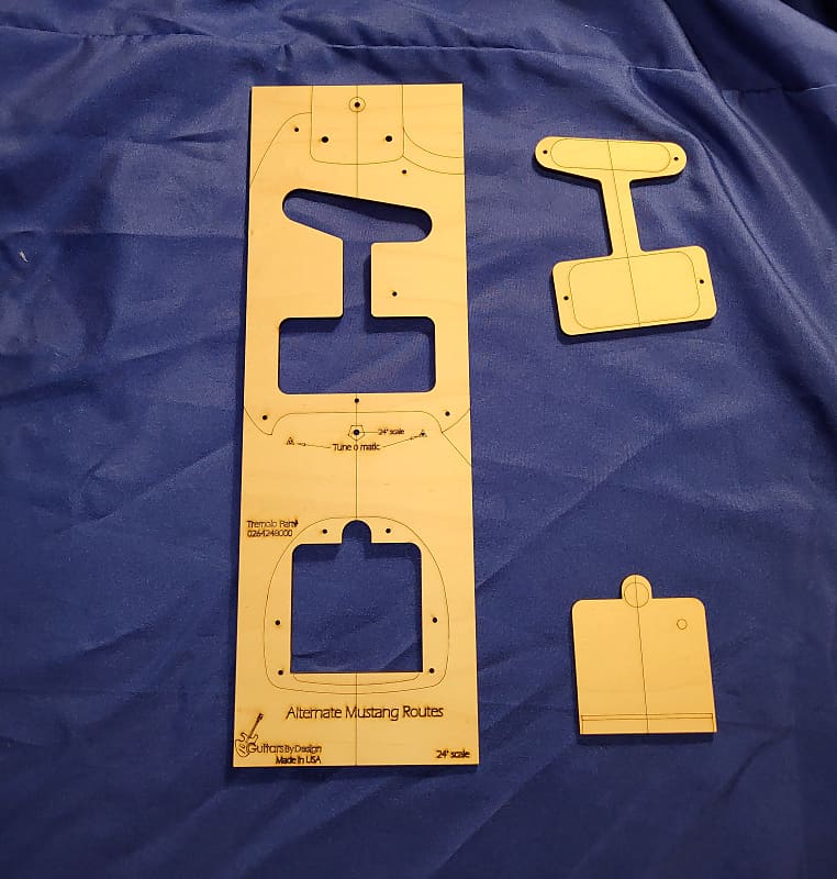 Alternate Mustang Jagstang Guitar Body Routing Template | Reverb