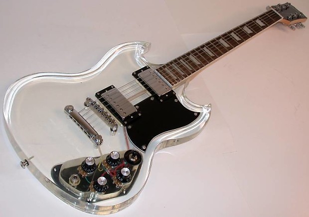 Acrylic sg shop guitar