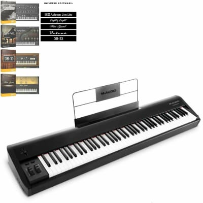 Pro MIDI Controller Bundle - Piano Style Weighted USB MIDI Keyboard  Controller With Sustain Pedal and Hammer Action Keys – M-Audio Hammer 88 +  SP-2