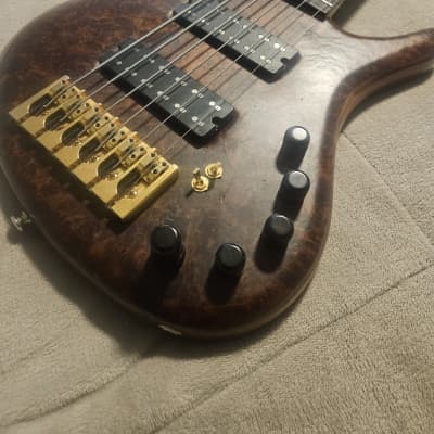 Pavel's 6 String Bass Signature Aryel Pro II 2007 - Walnut, Honduran Mohogany Bottom, Red wood Barrel image 1