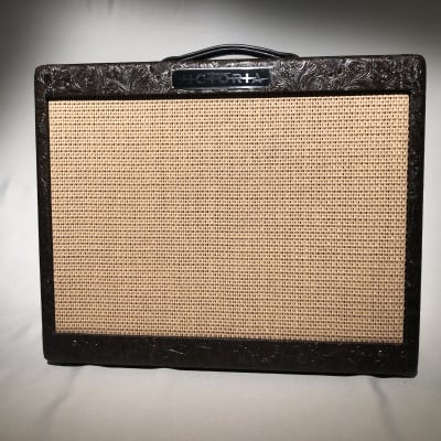 Victoria Ivy League - Brown Western Tolex and Cane Grill Cloth for sale