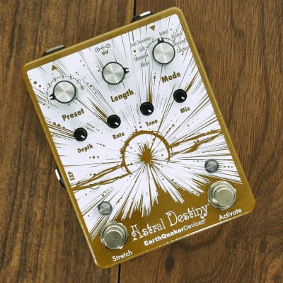 Earthquaker Astral Destiny Octal Octave Reverberation Machine, Russo Music Custom Gold/White image 8