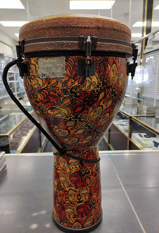 Remo Mondo Signature Series Leon Mobley 12" Djembe Drum - Adinkra Finish image 1