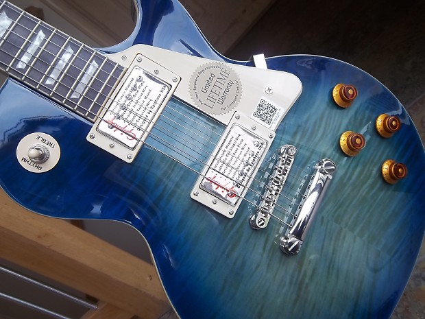 Epiphone les paul standard pro blue burst on sale