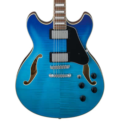 Ibanez Artcore AS73FMAZG Semi-Hollow Guitar - Azure Blue Gradation image 3